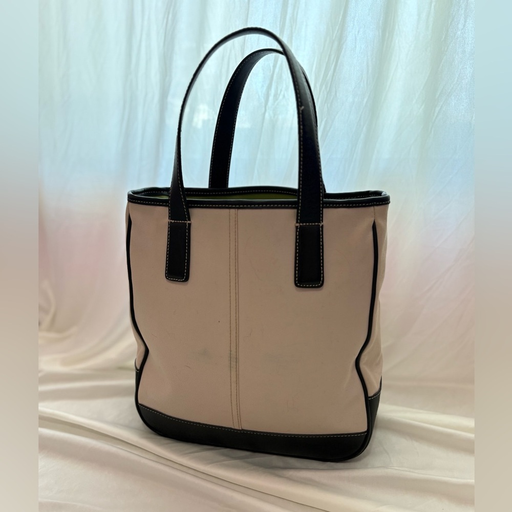Coach Hampton Canvas Leather Tote Bag